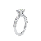 SKU: 0117 (14K) Fancy Prong-Stting Solitaire Engagment Ring in Rose Gold.