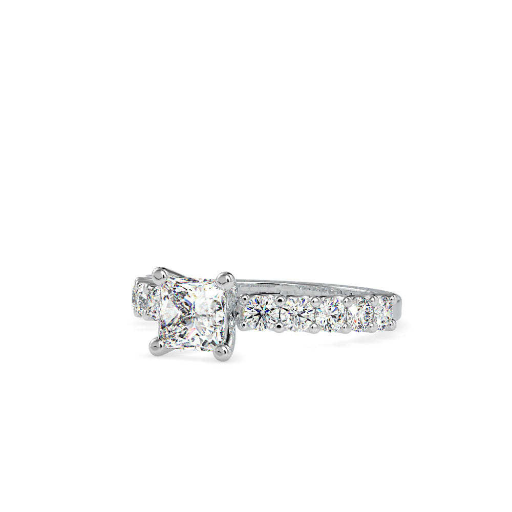 SKU: 0117 (22K) Fancy Prong-Stting Solitaire Engagment Ring in Rose Gold.