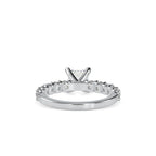 SKU: 0117 (18K) Fancy Prong-Stting Solitaire Engagment Ring in Rose Gold.