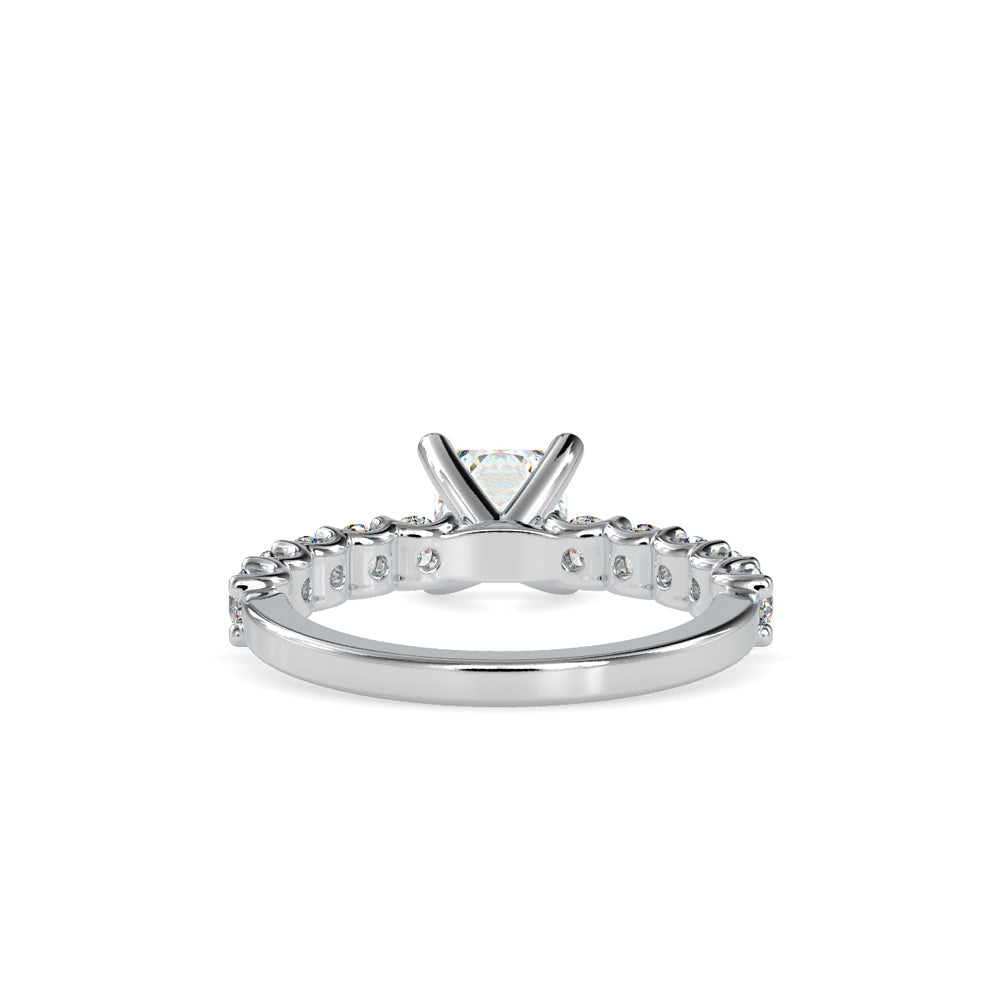 SKU: 0117 (22K) Fancy Prong-Stting Solitaire Engagment Ring in Rose Gold.