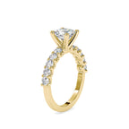 SKU: 0117 (18K) Fancy Prong-Stting Solitaire Engagment Ring in Rose Gold.