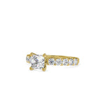 SKU: 0117 (22K) Fancy Prong-Stting Solitaire Engagment Ring in Rose Gold.
