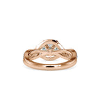 SKU: 0118 (10K) Twisted Shank Solitaire Engagment Ring in Rose Gold.