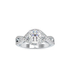 SKU: 0118 (10K) Twisted Shank Solitaire Engagment Ring in Rose Gold.