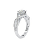 SKU: 0118 (22K) Twisted Shank Solitaire Engagment Ring in Rose Gold.