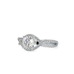 SKU: 0118 (14K) Twisted Shank Solitaire Engagment Ring in Rose Gold.