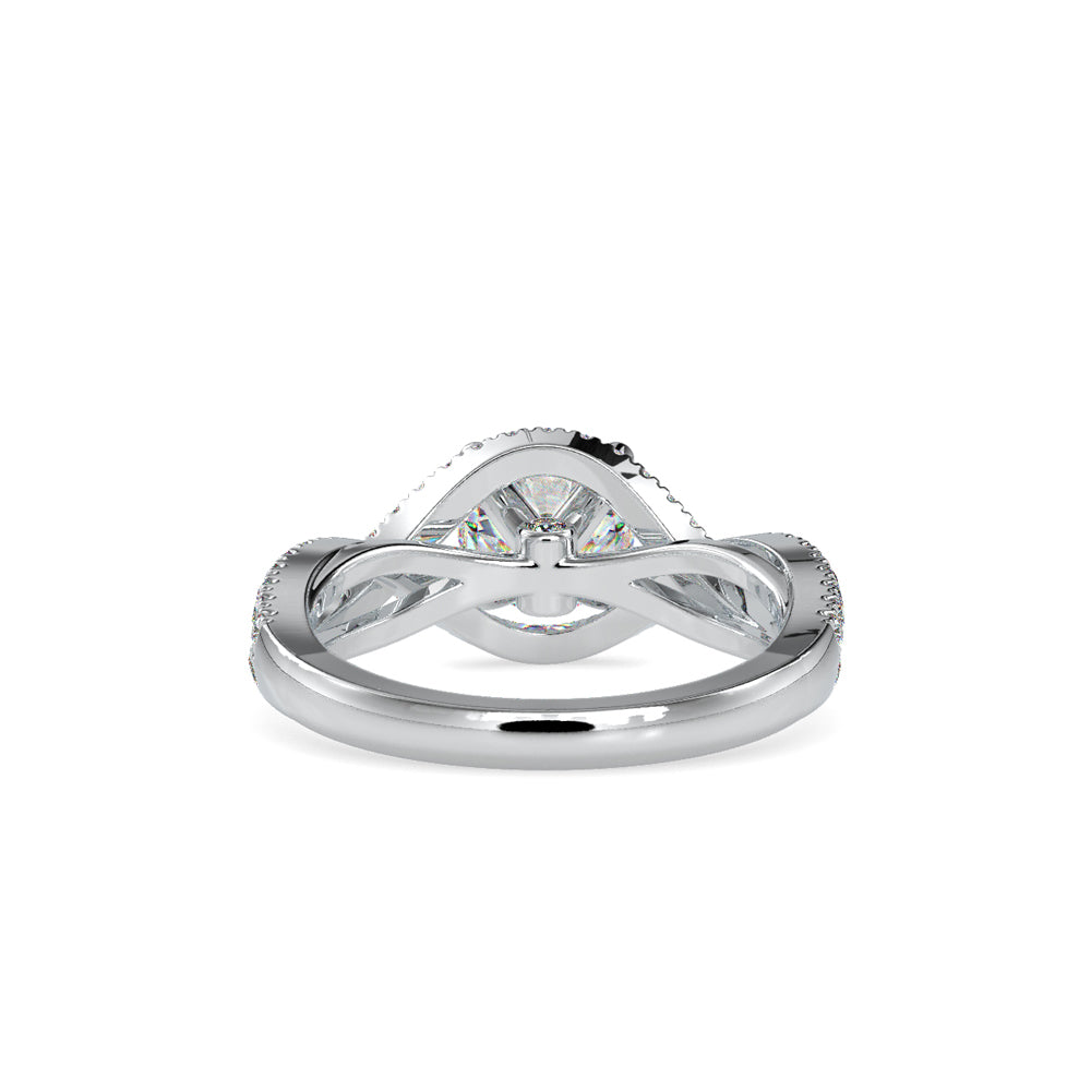 SKU: 0118 (10K) Twisted Shank Solitaire Engagment Ring in Rose Gold.
