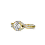 SKU: 0118 (10K) Twisted Shank Solitaire Engagment Ring in Rose Gold.