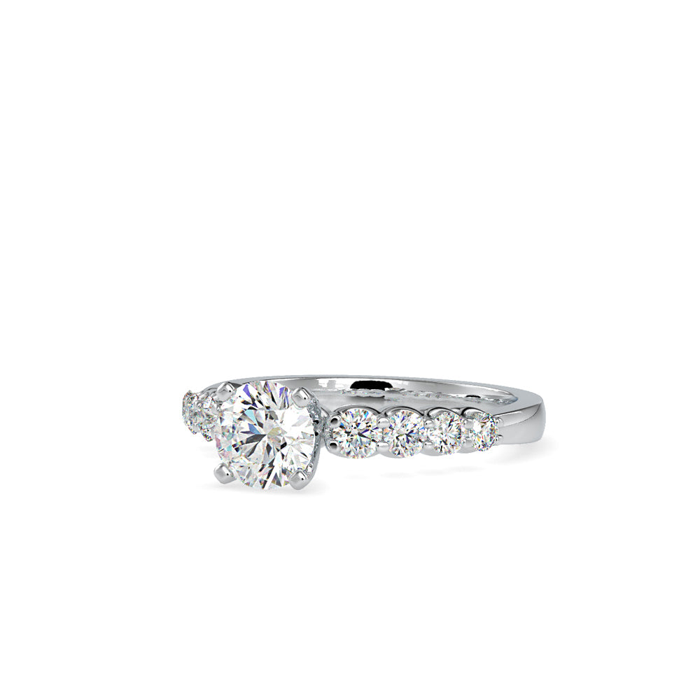 SKU: 0119 (10K)  Solitaire Engagment Round-cut Ring in Rose Gold.