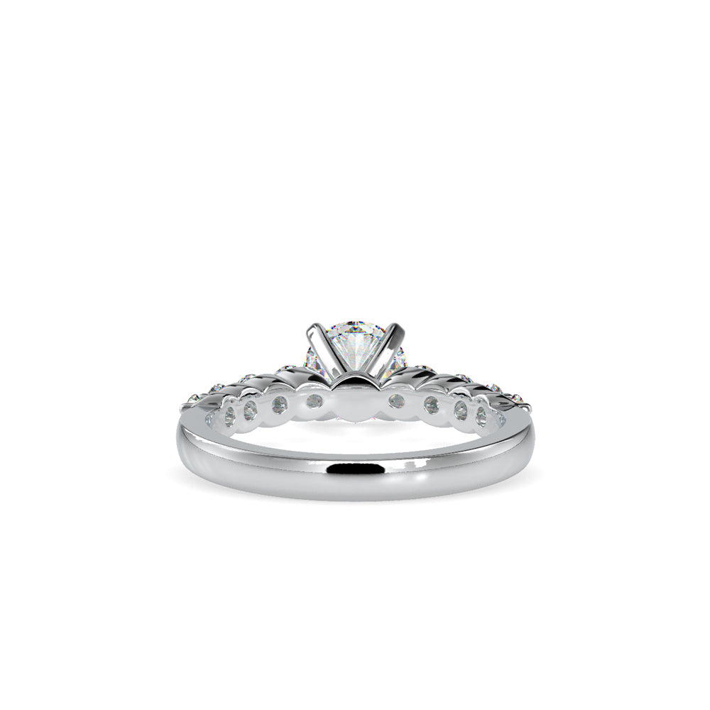 SKU: 0119 (14K)  Solitaire Engagment Round-cut Ring in Rose Gold.