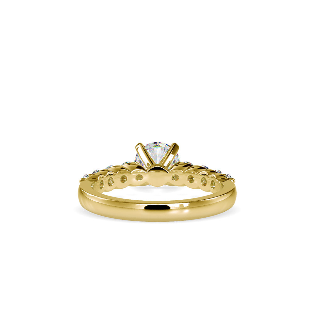SKU: 0119 (22K)  Solitaire Engagment Round-cut Ring in Rose Gold.