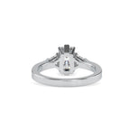 SKU: 0121 (22K)  Emerald Three-Stone Engagment Ring in Rose Gold.