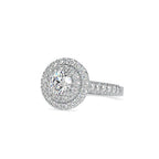 SKU: 0122 (22K) Dazzling Round Double Halo Engagment Ring in Rose Gold.