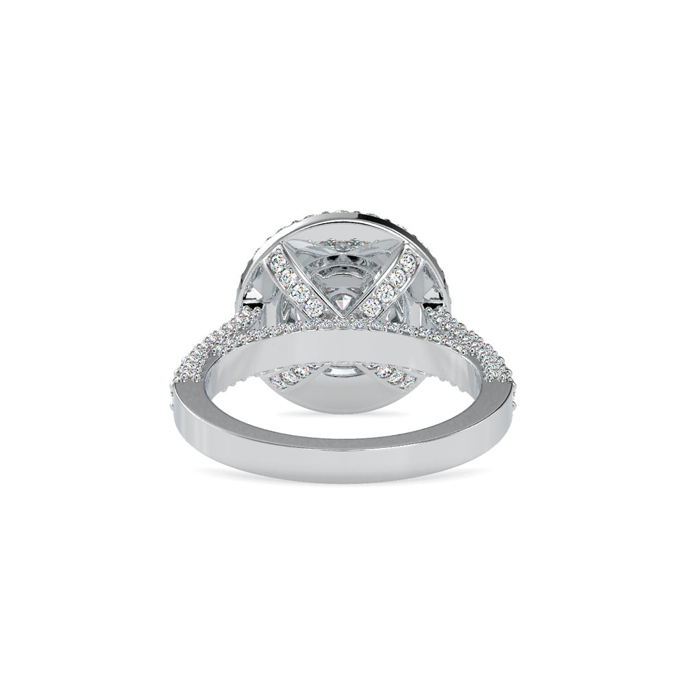 SKU: 0122 (22K) Dazzling Round Double Halo Engagment Ring in Rose Gold.