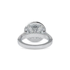 SKU: 0122 (18K) Dazzling Round Double Halo Engagment Ring in Rose Gold.