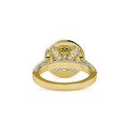 SKU: 0122 (22K) Dazzling Round Double Halo Engagment Ring in Rose Gold.