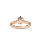 SKU: 0124 (14K) Knotted-Prong Solitaire Engagment Ring in Rose Gold.