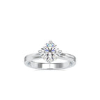 SKU: 0124 (10K) Knotted-Prong Solitaire Engagment Ring in Rose Gold.