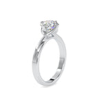SKU: 0124 (10K) Knotted-Prong Solitaire Engagment Ring in Rose Gold.