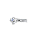 SKU: 0124 (18K) Knotted-Prong Solitaire Engagment Ring in Rose Gold.