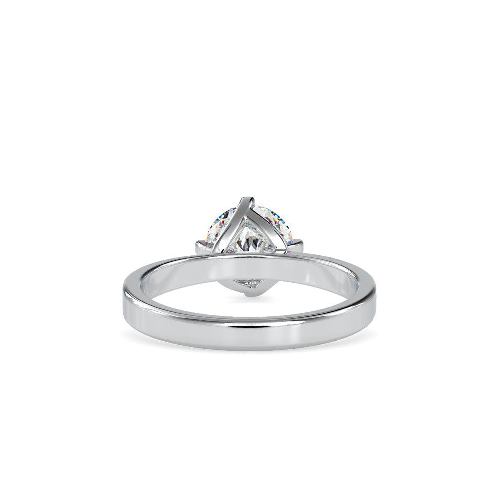 SKU: 0124 (18K) Knotted-Prong Solitaire Engagment Ring in Rose Gold.