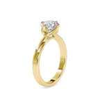 SKU: 0124 (14K) Knotted-Prong Solitaire Engagment Ring in Rose Gold.