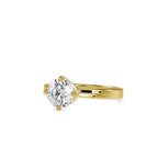 SKU: 0124 (14K) Knotted-Prong Solitaire Engagment Ring in Rose Gold.