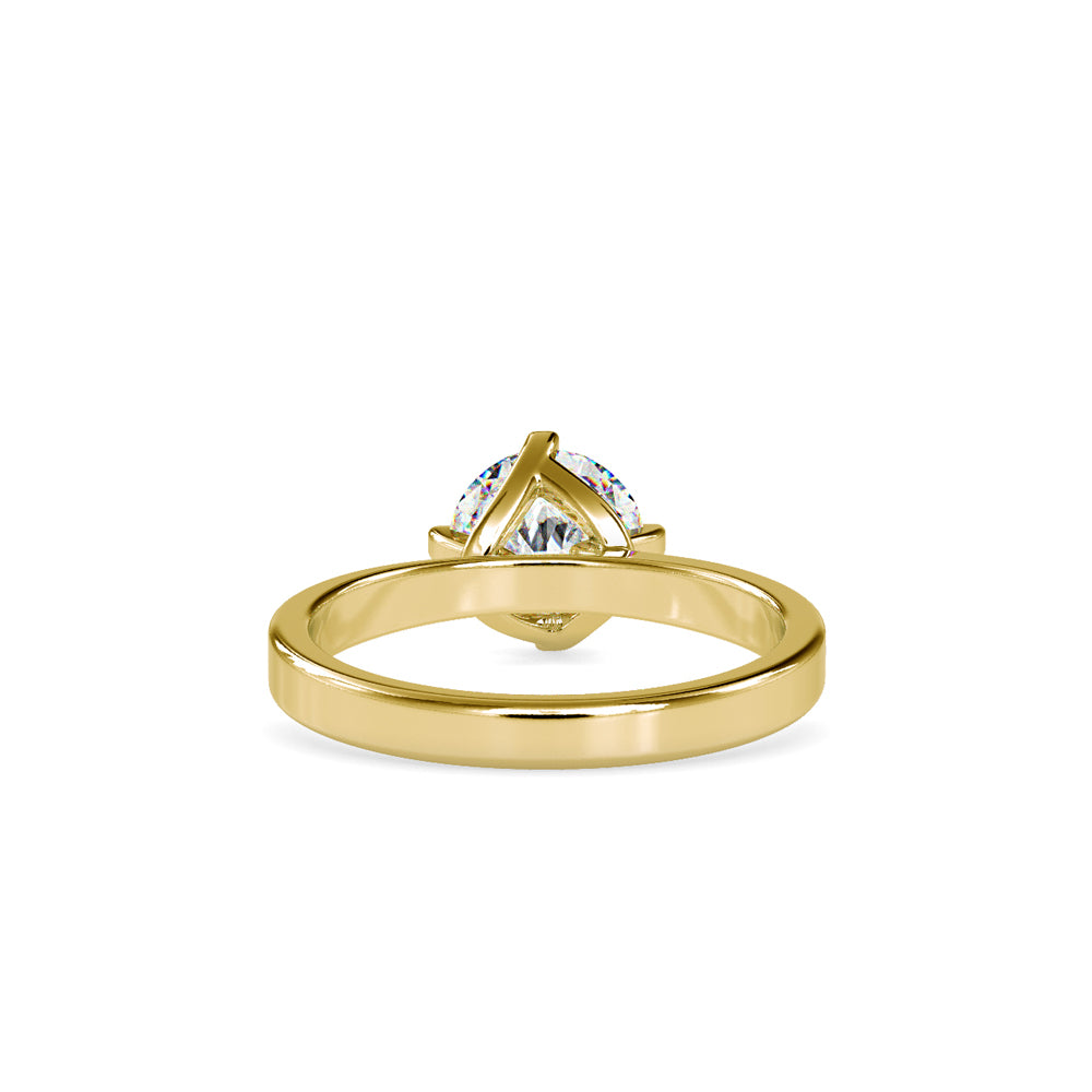SKU: 0124 (10K) Knotted-Prong Solitaire Engagment Ring in Rose Gold.