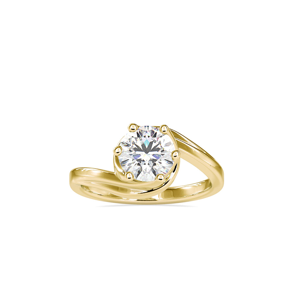 SKU: 0126 (22K) Six-Prong Solitaire Engagment Ring in Rose Gold.