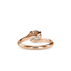 SKU: 0127 (18K) Heart-Setting Solitaire Engagment Ring in Rose Gold.
