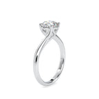 SKU: 0127 (10K) Heart-Setting Solitaire Engagment Ring in Rose Gold.