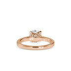SKU: 0128 (22K) Four-Prong Solitaire Engagment Ring in Rose Gold.