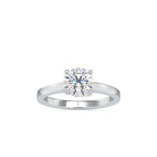 SKU: 0128 (22K) Four-Prong Solitaire Engagment Ring in Rose Gold.