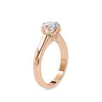 SKU: 0129 (10K) Lotus Flower-setting  Engagment Ring in Rose Gold.