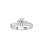 SKU: 0129 (22K) Lotus Flower-setting  Engagment Ring in Rose Gold.