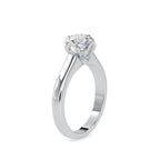 SKU: 0129 (14K) Lotus Flower-setting  Engagment Ring in Rose Gold.