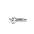 SKU: 0129 (14K) Lotus Flower-setting  Engagment Ring in Rose Gold.