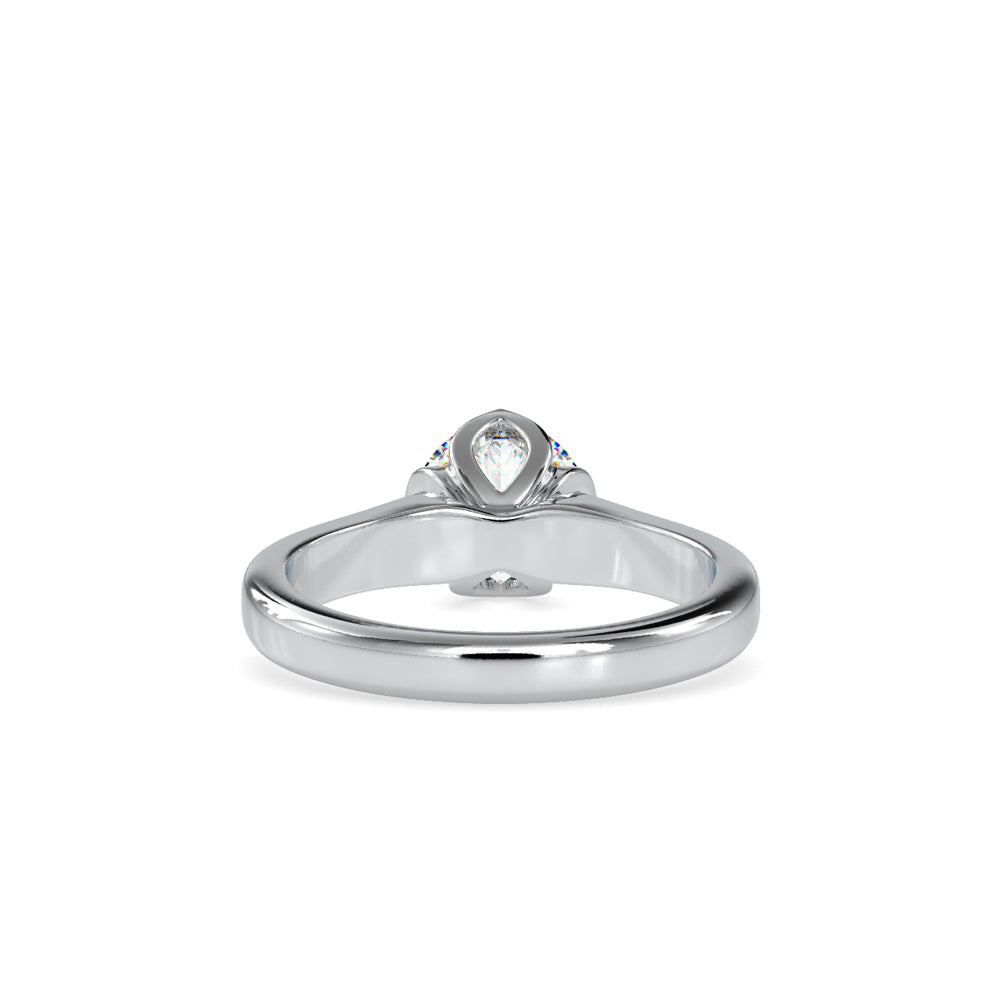 SKU: 0129 (22K) Lotus Flower-setting  Engagment Ring in Rose Gold.