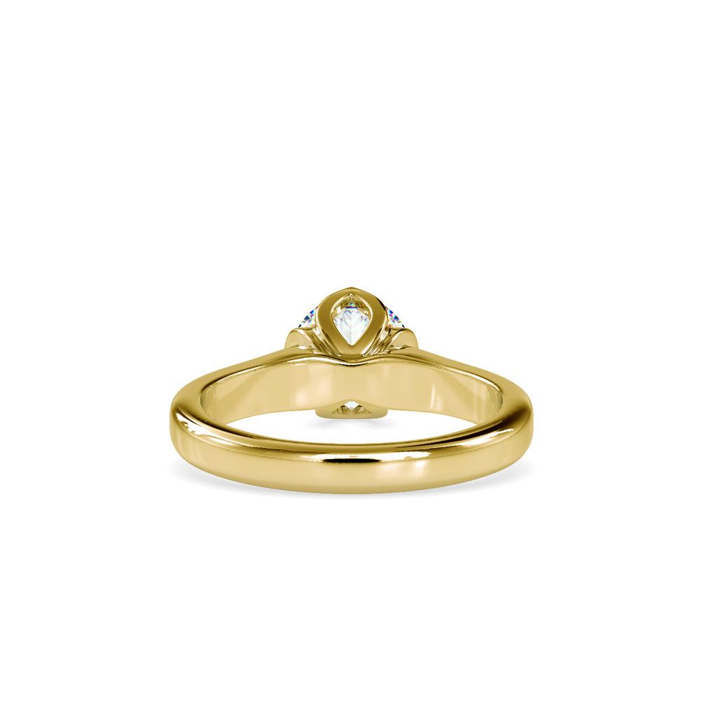 SKU: 0129 (22K) Lotus Flower-setting  Engagment Ring in Rose Gold.