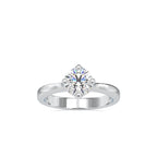 SKU: 0130 (10K) Four-Prong Solitaire Engagment Ring in Rose Gold.