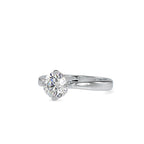 SKU: 0130 (10K) Four-Prong Solitaire Engagment Ring in Rose Gold.