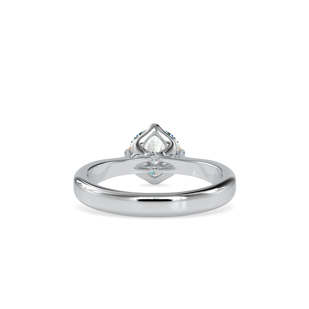 SKU: 0130 (10K) Four-Prong Solitaire Engagment Ring in Rose Gold.