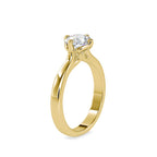 SKU: 0130 (10K) Four-Prong Solitaire Engagment Ring in Rose Gold.