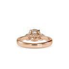 SKU: 0131 (10K) Heart-Setting Knotted Solitaire Engagment Ring in Rose Gold.