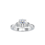 SKU: 0131 (22K) Heart-Setting Knotted Solitaire Engagment Ring in Rose Gold.