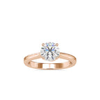 SKU: 0132 (18K) Knotted-Setting Solitaire Engagment Ring in Rose Gold.