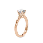 SKU: 0132 (10K) Knotted-Setting Solitaire Engagment Ring in Rose Gold.