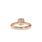 SKU: 0132 (14K) Knotted-Setting Solitaire Engagment Ring in Rose Gold.