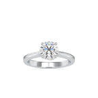 SKU: 0132 (10K) Knotted-Setting Solitaire Engagment Ring in Rose Gold.