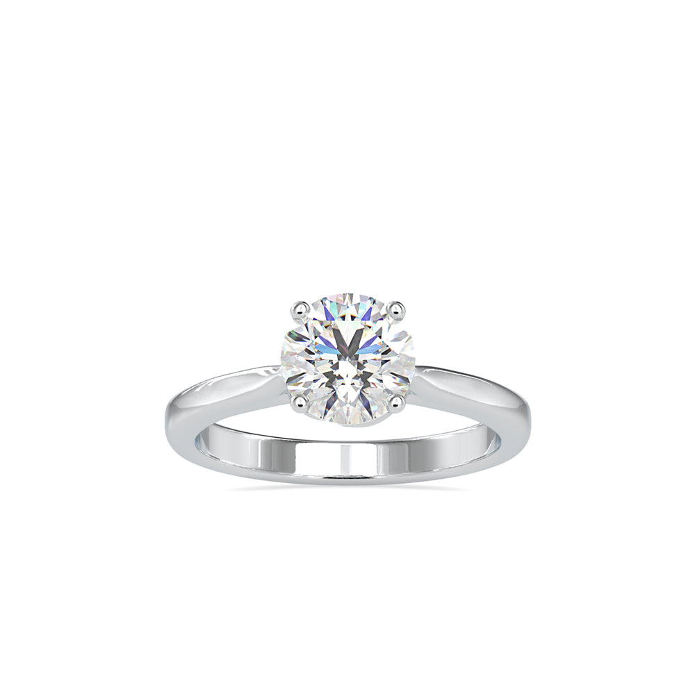 SKU: 0132 (18K) Knotted-Setting Solitaire Engagment Ring in Rose Gold.